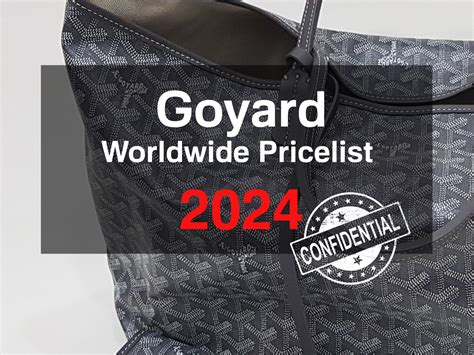 goyard cigar price|Goyard Bag Prices 2024: Complete Reference List .